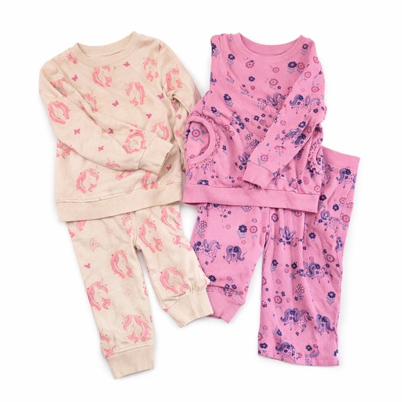 Girls Unicorn Set Bundle — Pink, Cream, Olive, Gray - Picture 2 of 3